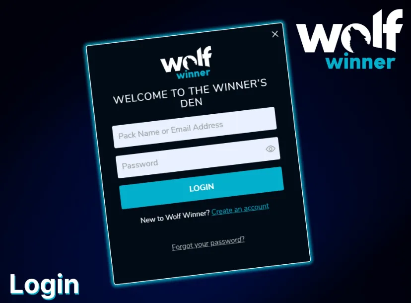 Wolf winner login form